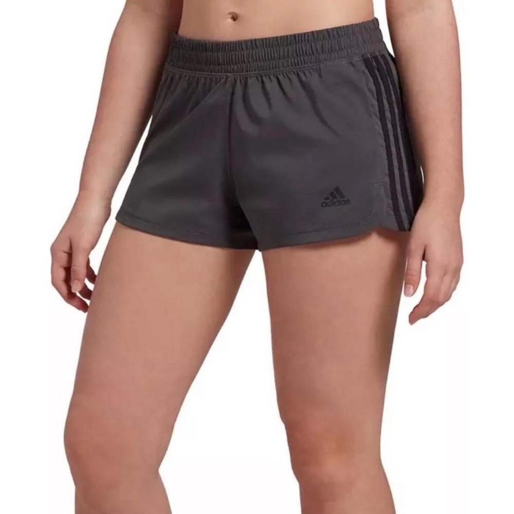 Adidas Pacer Training 3-Stripes Women's 3 inch Size XS Gray and Black